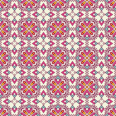 etnik çiçek seamless modeli