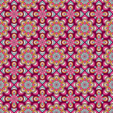 etnik çiçek seamless modeli