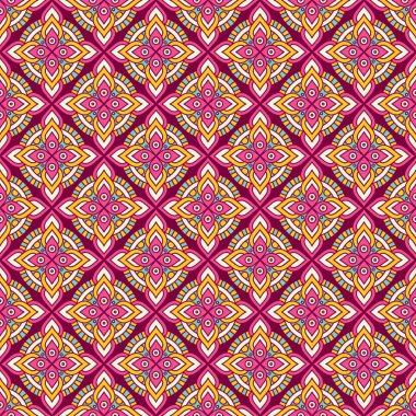 etnik çiçek seamless modeli