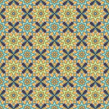 etnik çiçek seamless modeli