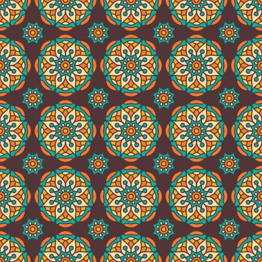 etnik çiçek seamless modeli