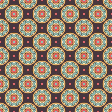 etnik çiçek seamless modeli