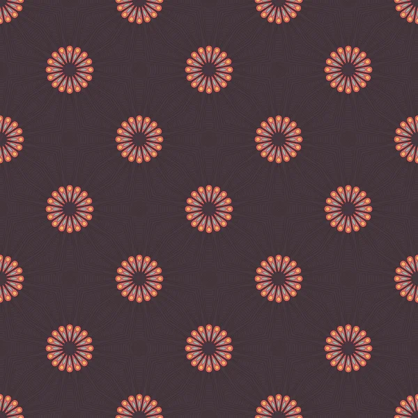 Ethnique floral motif sans couture — Image vectorielle