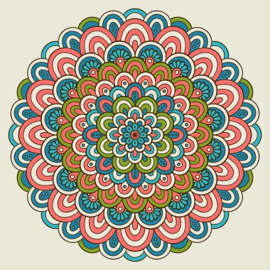 Vektör Hintli Mandala