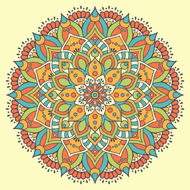 Vektör Hintli Mandala