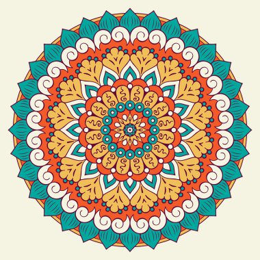 Vektör Hintli Mandala