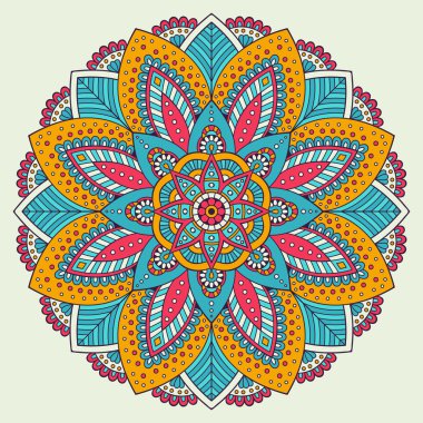 Vektör Hintli Mandala