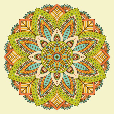 Vektör Hintli Mandala