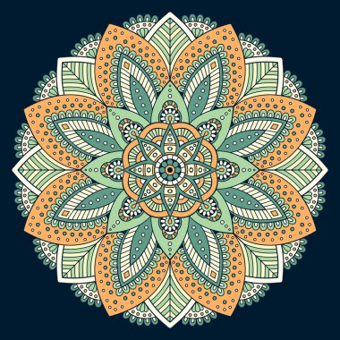 Vektör Hintli Mandala