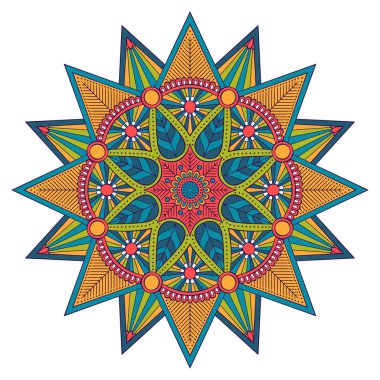 Vektör Hintli Mandala