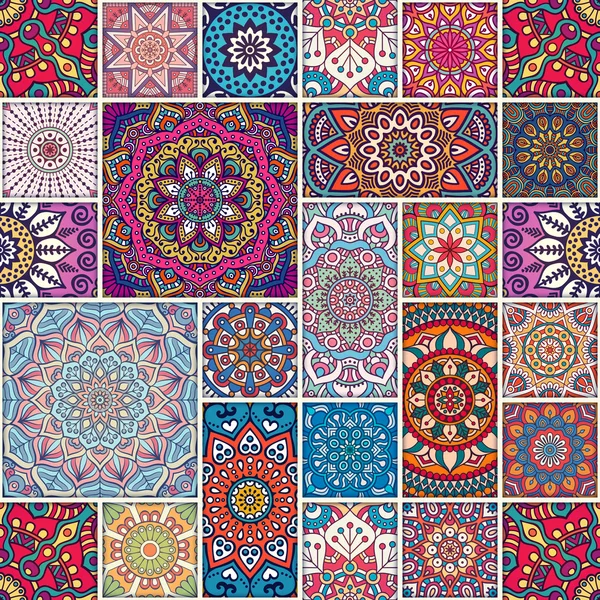 Ethnic floral seamless pattern — Stock Vector