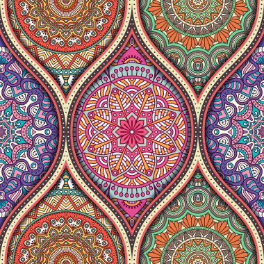 etnik çiçek seamless modeli