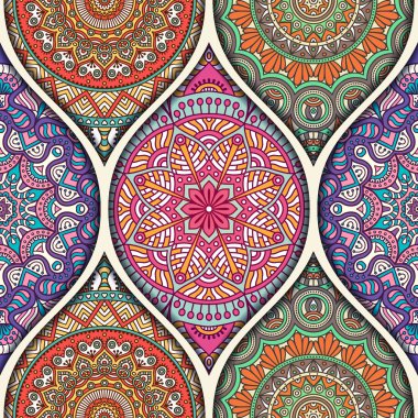 etnik çiçek seamless modeli