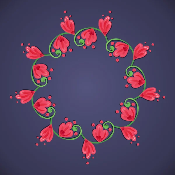 Motif floral ethnique — Image vectorielle