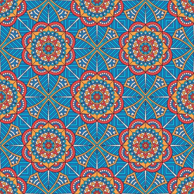 etnik çiçek seamless modeli