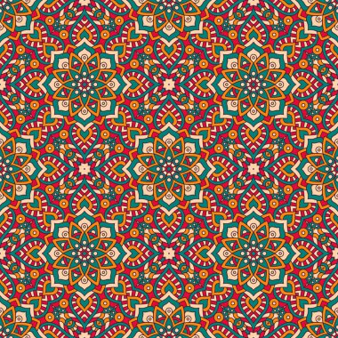 etnik çiçek seamless modeli