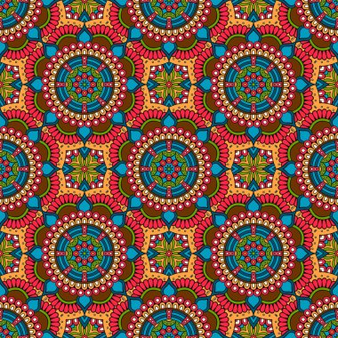 etnik çiçek seamless modeli