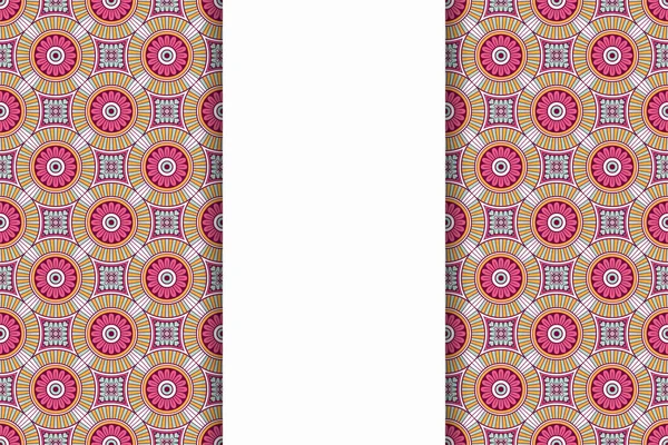 シームレスな装飾曼荼羅デザインの背景 — ストックベクタ