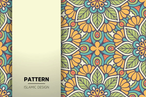 Seamless ornamental mandala design background — Stock Vector