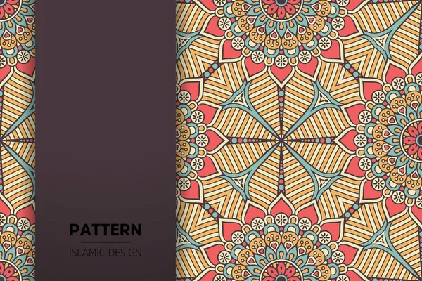 Fondo de diseño de mandala ornamental sin costuras — Vector de stock