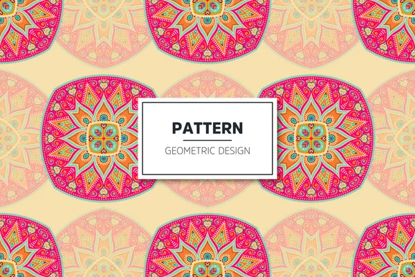 Nahtlose ornamentale Mandala-Design Hintergrund — Stockvektor