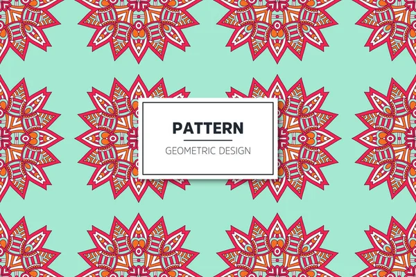 Nahtlose ornamentale Mandala-Design Hintergrund — Stockvektor