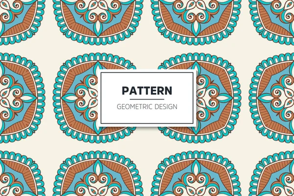 Fondo de diseño de mandala ornamental sin costuras — Vector de stock