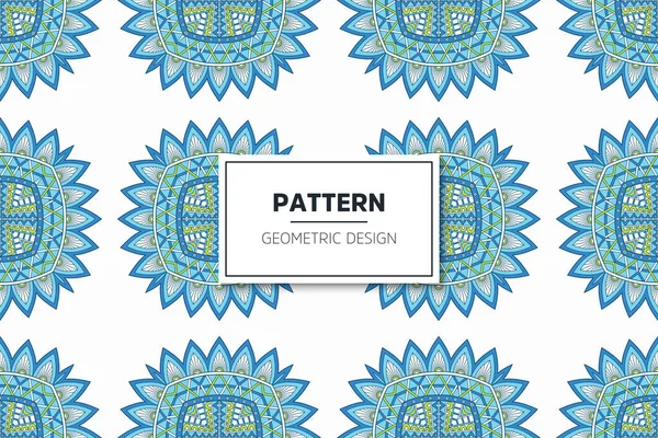 Fondo de diseño de mandala ornamental sin costuras — Vector de stock