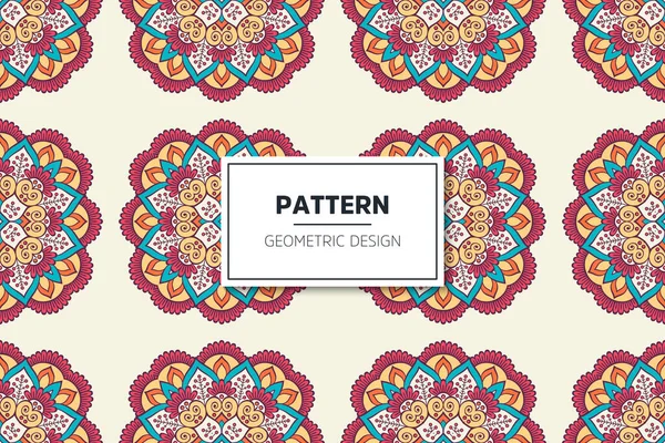 Nahtlose ornamentale Mandala-Design Hintergrund — Stockvektor