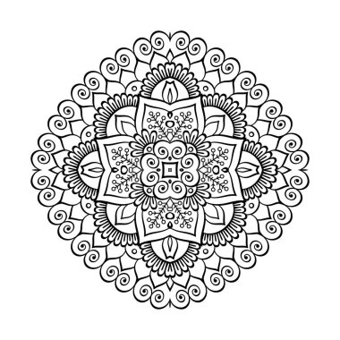 Vektör Hintli Mandala