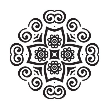 Vektör Hintli Mandala