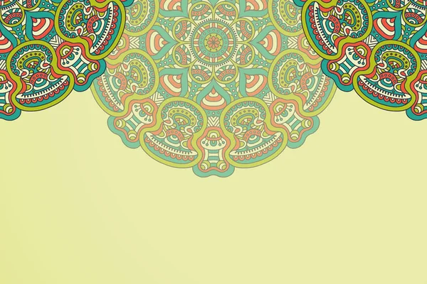 Ornament uitnodigingskaart met mandala — Stockvector