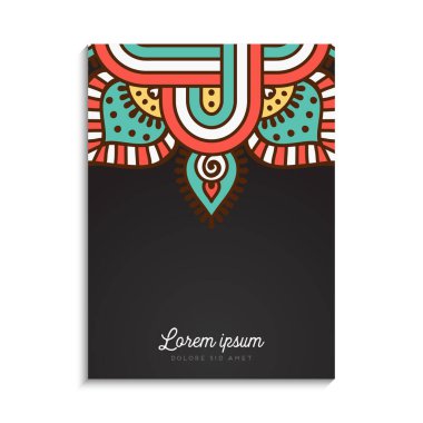 Mandala tasarımı ile renkli arkaplan