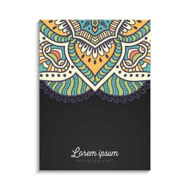 Mandala tasarımı ile renkli arkaplan