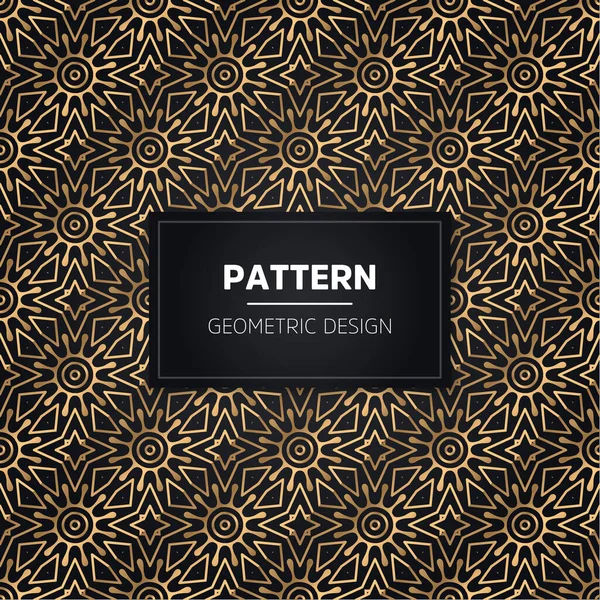 Mandala naadloos patroon. Gouden luxe — Stockvector