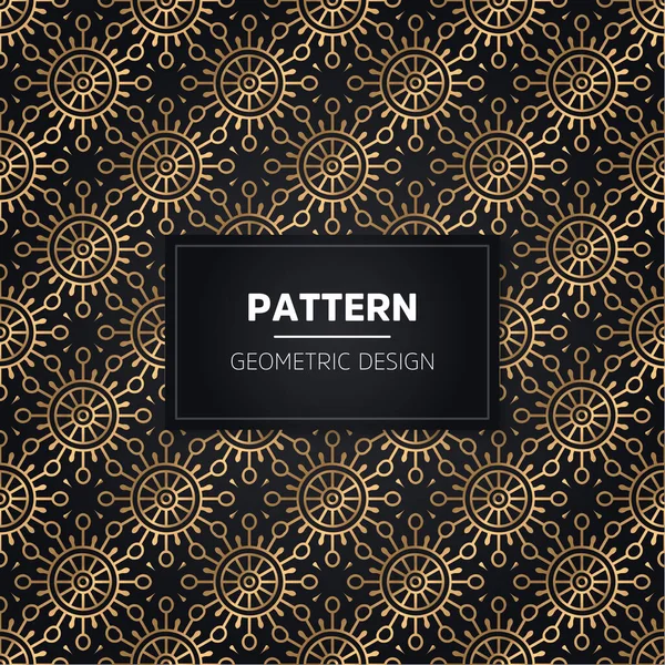 Mandala naadloos patroon. Gouden luxe — Stockvector