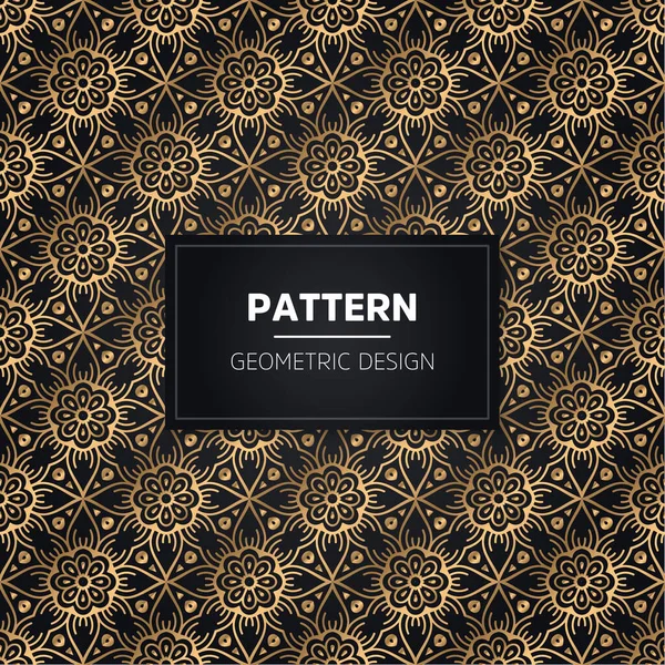 Mandala naadloos patroon. Gouden luxe — Stockvector