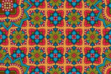 Mandala kusursuz desen. Hint elementleri