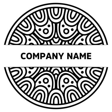 Basit geometrik süs şablonu mandala