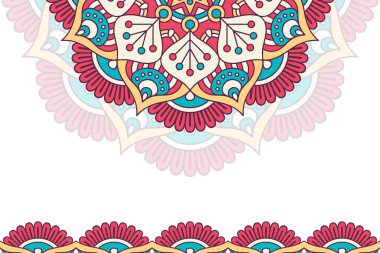 Mandala şablonu ile renkli arkaplan