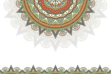 Mandala şablonu ile renkli arkaplan