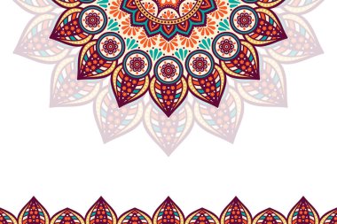 Mandala şablonu ile renkli arkaplan