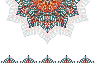 Mandala şablonu ile renkli arkaplan