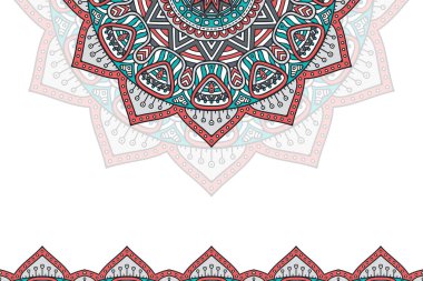 Mandala şablonu ile renkli arkaplan