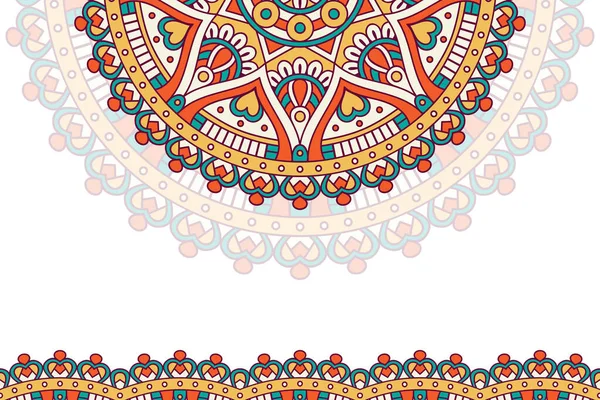 Fond coloré avec modèle mandala — Image vectorielle