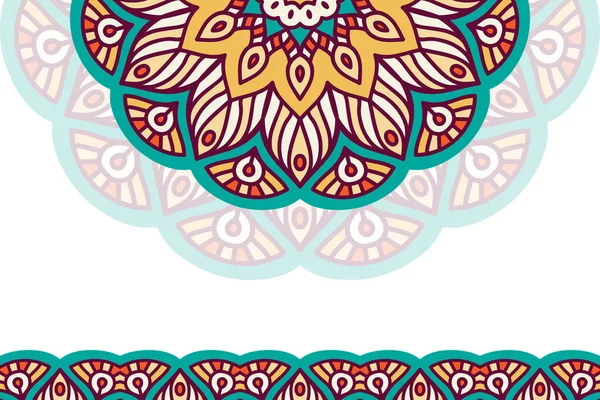 Mandala şablonu ile renkli arkaplan — Stok Vektör