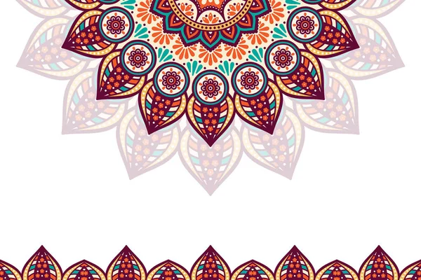 Färgglada bakgrund med Mandala mall — Stock vektor
