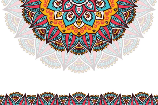 Fond coloré avec modèle mandala — Image vectorielle