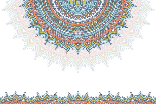 Fond coloré avec modèle mandala — Image vectorielle