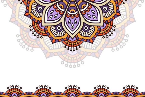 Färgglada bakgrund med Mandala mall — Stock vektor